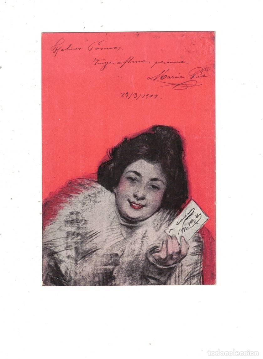 Postales: BON NADAL. RAMON CASAS. MODERNISTA. PEL I PLOMA