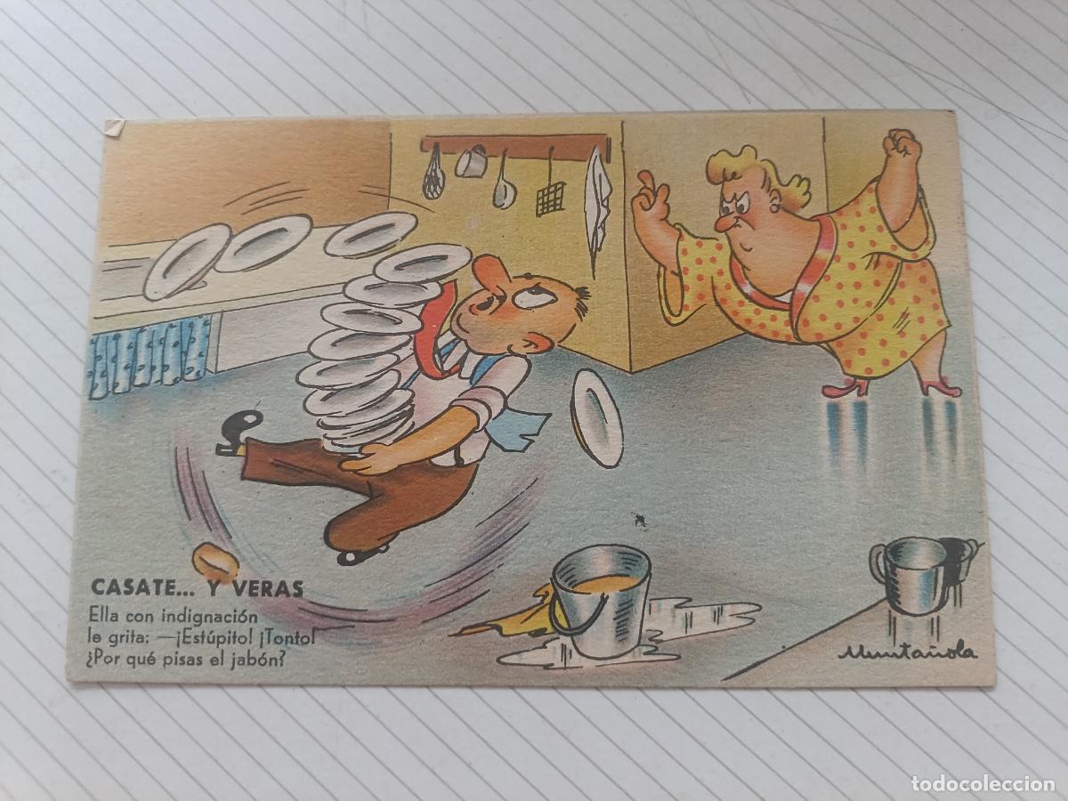 Postales: POSTAL ILUSTRADA POR MUNTA&Ntilde;OLA