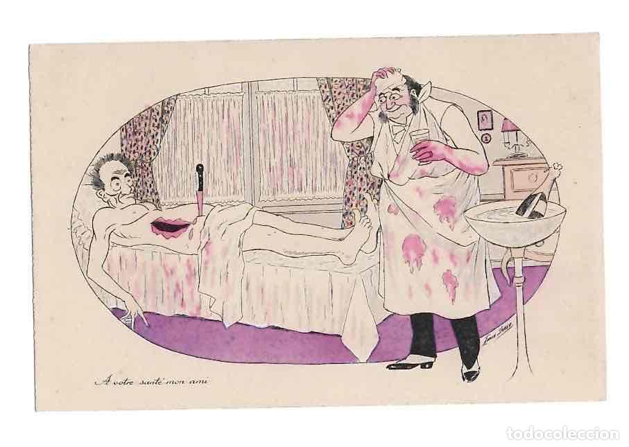 Postales: TARJETA POSTAL MODA ILUSTRADA A MANO POR XAVIER SAGER. A VOTRE SANT&Eacute; MON AMI. C.1910