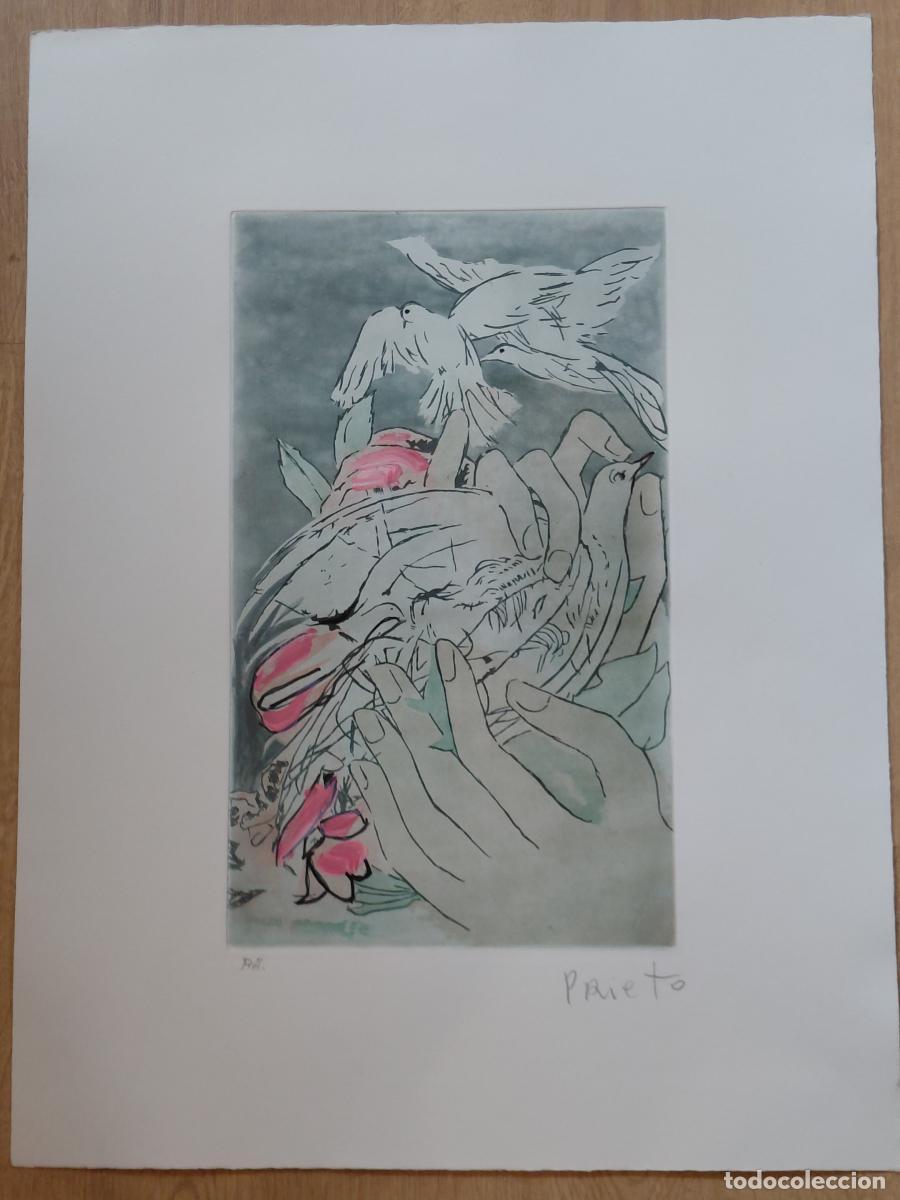 Postales: Gregorio Prieto. Grabado. Prueba de Artista. Algunas, con retoques posteriores por el autor.