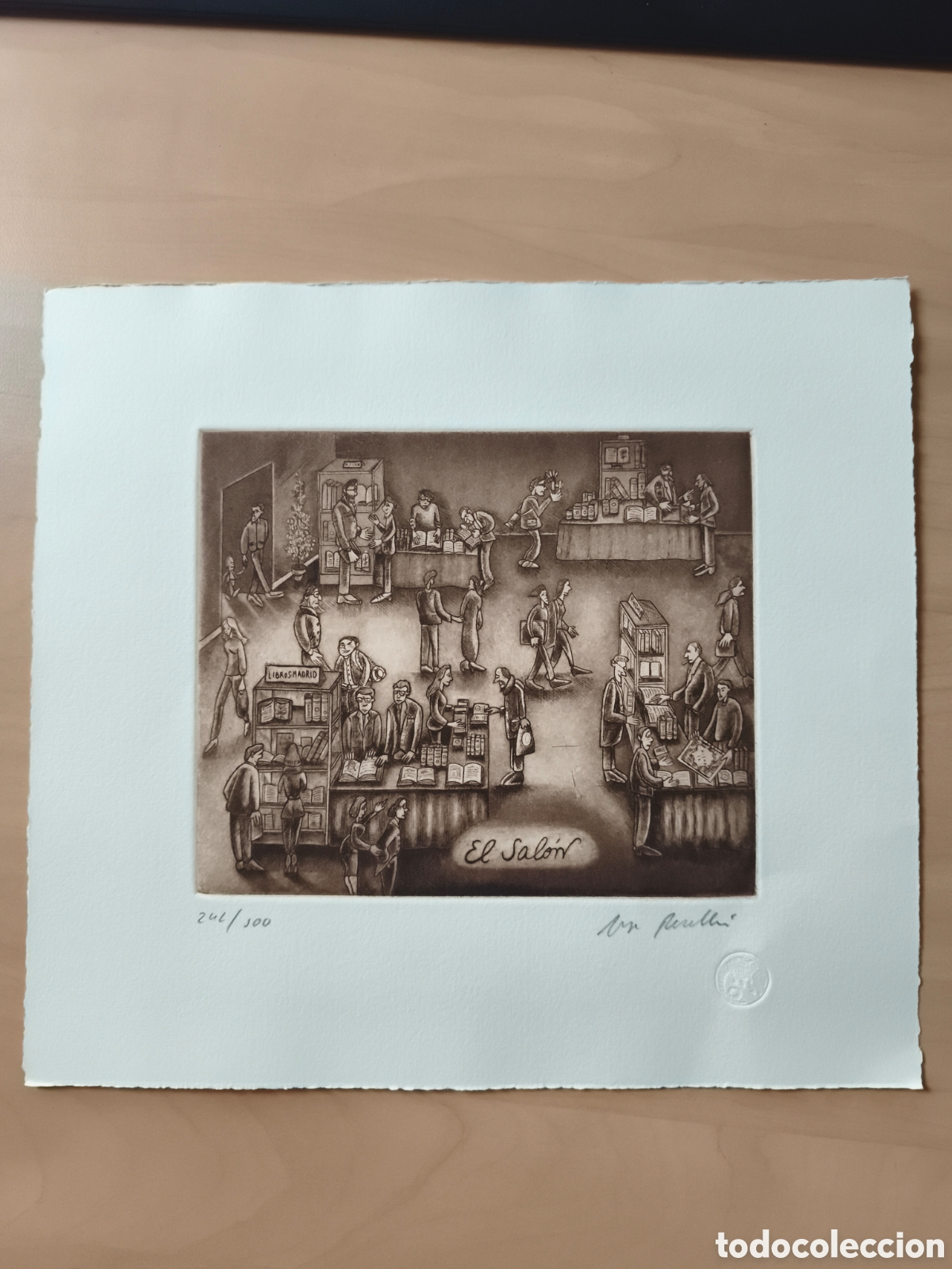 Cartes Postales: Gravure eau forte JORGE PERELLON El Salon num&eacute;rot&eacute;e originale