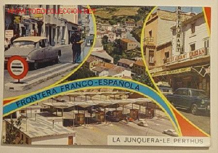 Postais: 29 - FRONTERA FRANCO ESPA&Ntilde;OLA . No circulada .