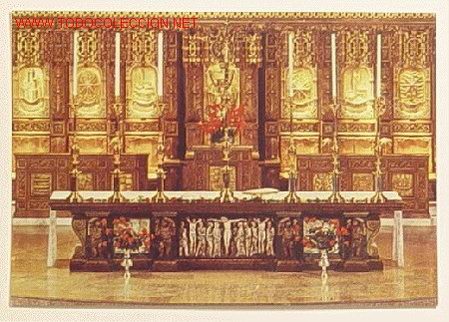 Cartoline: 1 - TORRECIUDAD - ALTAR PRINCIPAL DEL SANTUARIO No circulada .