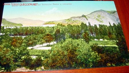 Postais: ANTIGUA POSTAL DEL BALNEARIO DE BA&Ntilde;OS DE FITERO - VISTA DEL BALNEARIO NUEVO Y CERCANIAS
