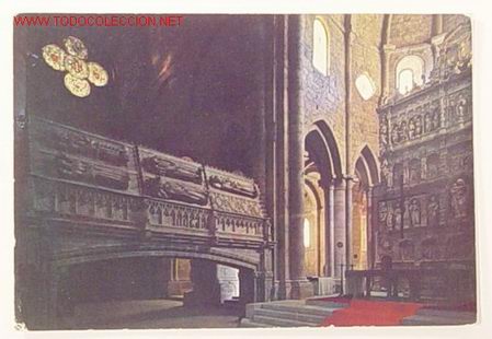 Postais: REAL  MONASTERIO DEL POBLET 38 RETABLO DE DAMIAN FORMENT SXVI C. Y DETALLE