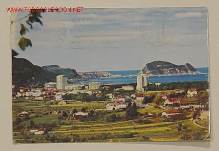Cartoline: ZARAU-182-VISTA PANORAMICA Y RATON DE GUETARIA.Circulada a&ntilde;o 67.