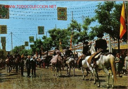 Postales: POSTAL ANTIGUA FERIA DE ABRIL - Foto 1