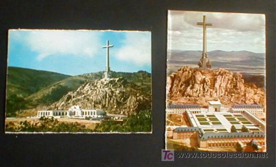 Postales: VALLE DE LOS CAIDOS. DOS POSTALES. EPOCA DE FRANCO&iexcl;&iexcl;&iexcl; ENVIO GRATIS.&iexcl;&iexcl;&iexcl; - Foto 1