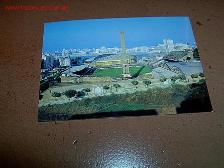 Postales: ESTADIO DE RIAZOR- LA CORU&Ntilde;A-  1970- AUPA DEPOR- FUTBOL