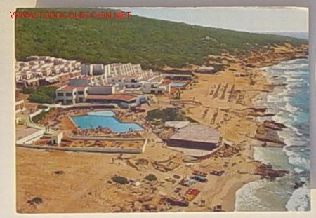 Postais: POSTAL-HOTEL LA MOLA Y MARILAN.PLAYA MIGHORN.No circulada.