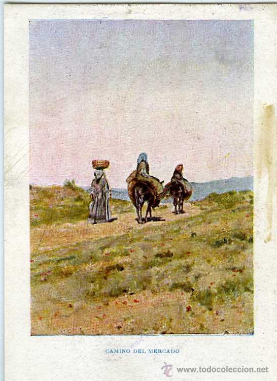Postales: POSTAL EN COLOR CAMINO DEL MERCADO - Foto 1