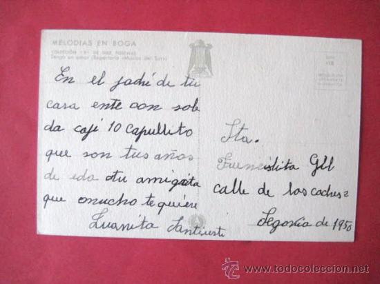 Postales: . PRECIOSA...1950. SIN CIRCULAR.. . ENVIO GRATIS&iexcl;&iexcl;&iexcl; - Foto 2