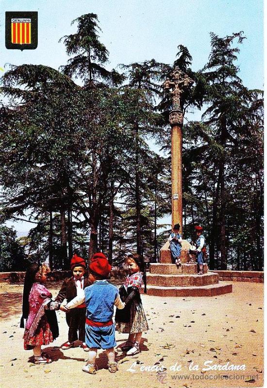 Postais: catalana - CATALUNYA tipica.- l'encis de la sardana - n&ordm; 1337 - ed. esc. oro.- a&ntilde;o 1964 - escrita