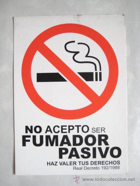 Postkarten: - NO ACEPTO SER FUMADOR PASIVO - SIN CIRCULAR. ENVIO GRATIS&iexcl;&iexcl;&iexcl;