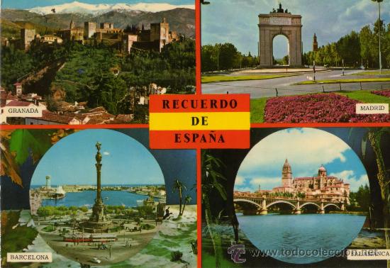 Cartes Postales: RECUERDO DE ESPA&Ntilde;A N&ordm; 87 ESCRITA CIRCULADA SELLO J.L. GALLEGOS