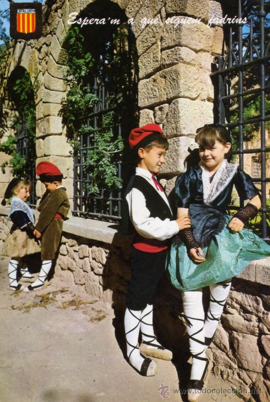 Cartes Postales: CATALUNYA T&Iacute;PICA N&ordm; 5 COMERCIAL ESCUDO DE ORO ESCRITA CIRCULADA SELLO