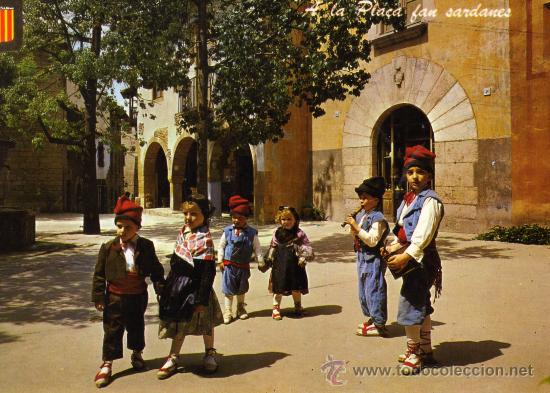 Cartes Postales: N&ordm; 9 CATALUNYA T&Iacute;PICA COMERCIAL ESCUDO DE ORO ESCRITA CIRCULADA SELLO