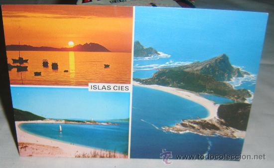 Postkarten: postal de las islas cies (galicia)