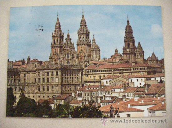 Postales: ANTIGUA POSTAL DE LA CATEDRAL DE SANTIAGO DE COMPOSTELA - Foto 1