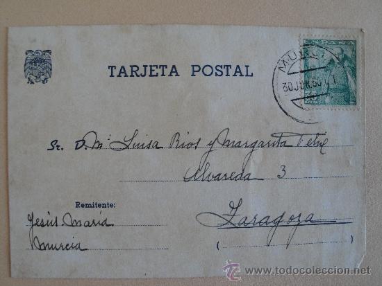 Postales: Tarjeta postal. sin imagen, posguerra. - Foto 1