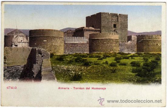 Postales: PRECIOSA POSTAL - ALMERIA - TORREON DEL HOMENAJE - Foto 1