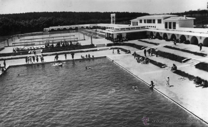 Postkarten: LA TOJA. 'Piscina y campos de tennis'. Foto Blanco