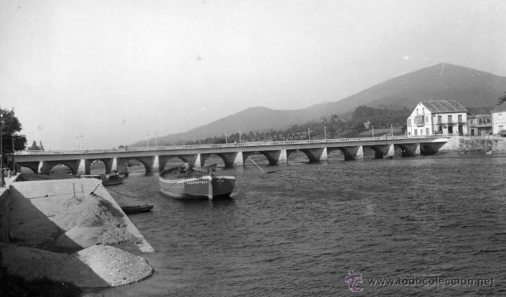 Postales: Puentecesures. coloreada. 5 Ed. ALARDE. Puente Interprovincial sobre el Ulla - Foto 1