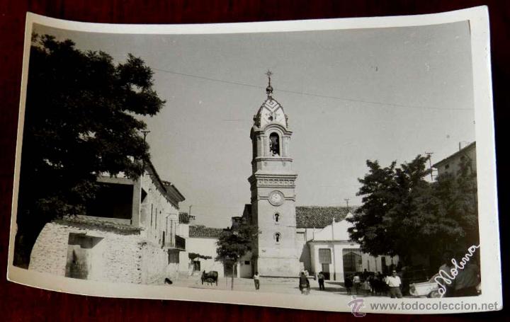 Postcards: ANTIGUA FOTOGRAFIA DE PUEBLO CON IGLESIA, NO TENEMOS LOCALIZADO EL PUEBLO DE DONDE ES, FOTOGRAFO MOL