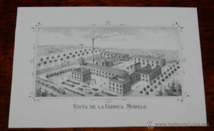 Postcards: ANTIGUA LITOGRAFIA DE VISTA DE LA FABRICA MODELO, MIDE 12,4 X 8,5 CMS.