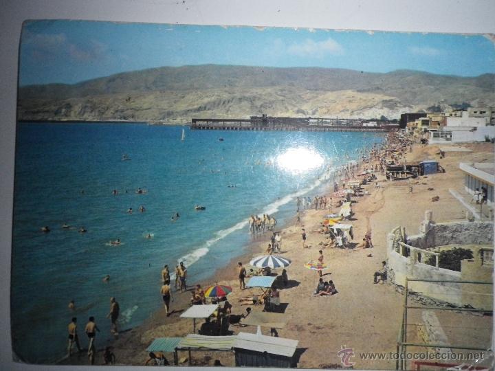 Postais: POSTAL ALMERIA , PLAYA  CIRCULADA, A&Ntilde;OS 60