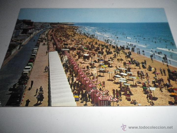 Postais: POSTAL CADIZ PLAYA DE LA VICTORIA, CIRCULADA  A&Ntilde;OS 60