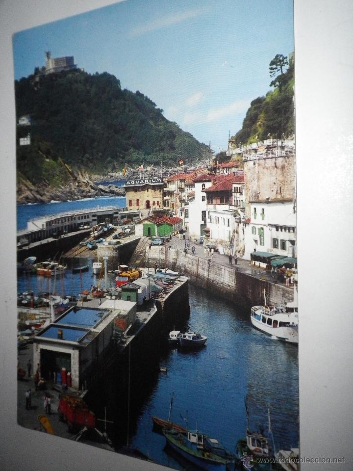 Postais: POSTAL SAN SEBASTIAN PUERTO Y MONTE IGUELDO, CIRCULADA A&Ntilde;OS 60
