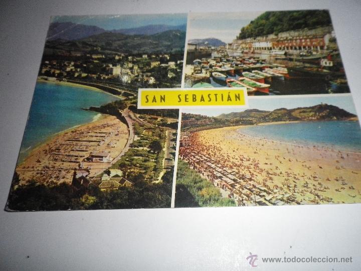 Postais: POSTAL  SAN SEBASTIAN , CIRCULADA  A&Ntilde;OS 60