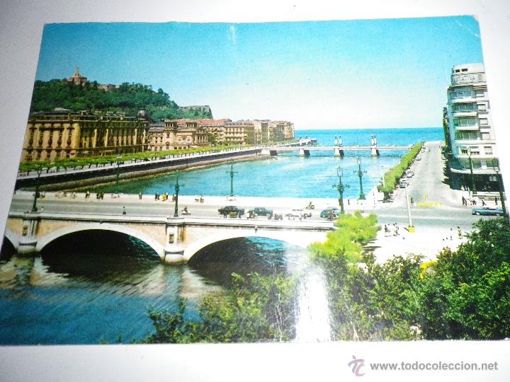 Postais: POSTAL SAN SEBASTIAN PUENTE DE SANTA CATALINA, CIRCULADA  A&Ntilde;OS 60