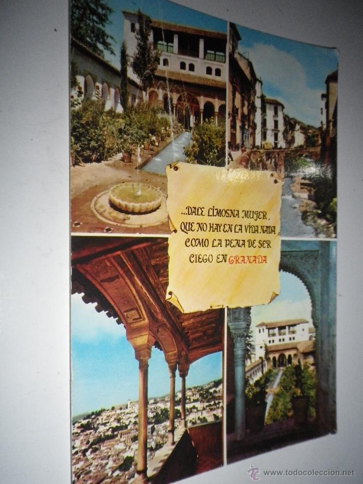 Postales: POSTAL GRANADA SOUVENIR, CIRCULADA A&Ntilde;OS 60 - Foto 1
