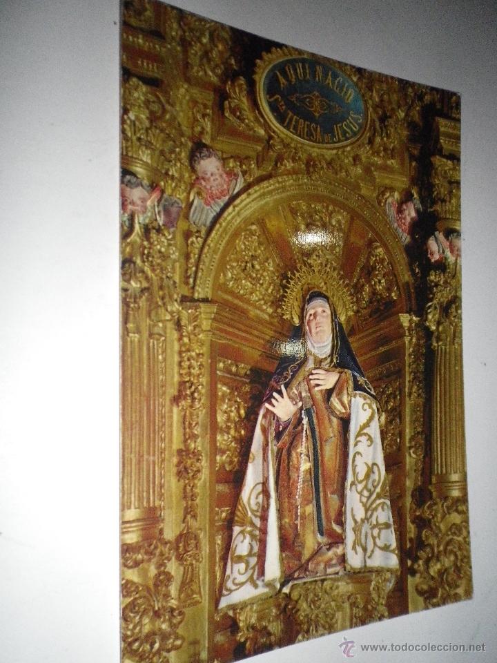 Postais: POSTAL AVILA IGLESIA DE SANTA TERESA IMAGEN DE LA SANTA, SIN CIRCULAR  A&Ntilde;OS 60