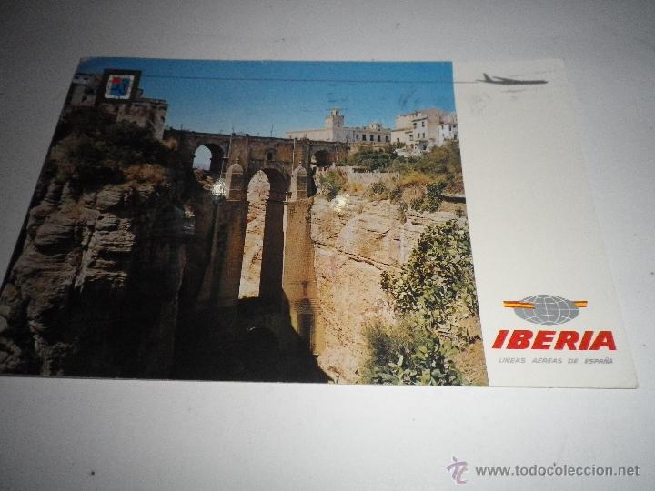 Postais: POSTAL IBERIA EL TAJO PUENTE NUEVO, CIRCULADA A&Ntilde;OS  60