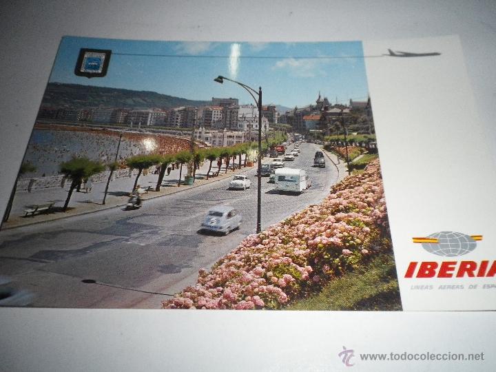 Cartoline: POSTAL IBERIA  SAN SEBASTIAN PASEO Y PLAYA DE LA CONCHA , SIN CIRCULAR  A&Ntilde;OS 60