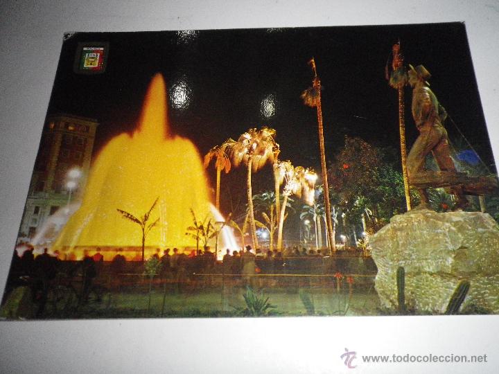 Postales: POSTAL MALAGA (COSTA DEL SOL) FUENTE DE LA MARINA Y EL CENACHERO NOCTURNA , SIN CIRCULAR A&Ntilde;OS 60
