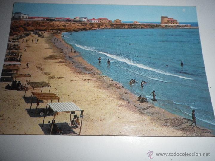 Postais: POSTAL ALICANTE TORRE DE LA HORADADA, DETALLE DE LA PLAYA, CIRCULADA A&Ntilde;OS 60