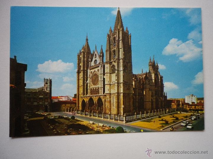 Postales: POSTAL LE&Oacute;N CATEDRAL, SIN CIRCULAR A&Ntilde;OS 60 - Foto 1