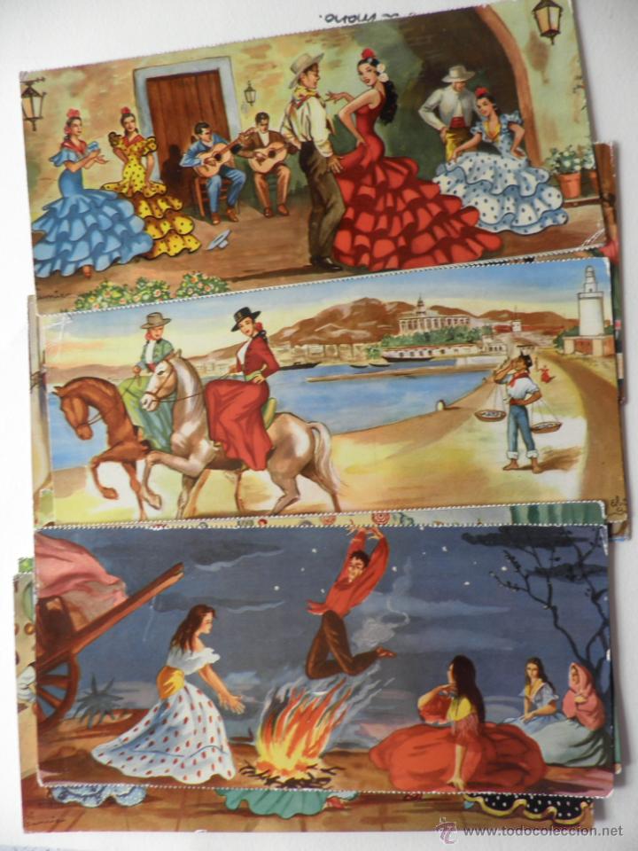 Postales: Danzas de Andalucia ( colecci&oacute;n de 10 postales)