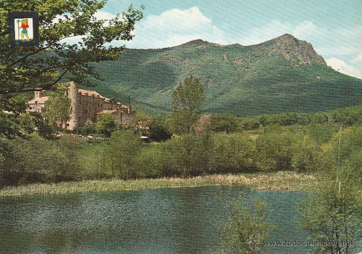 Postais: N. 3559. SANTA FE DEL MONTSENY. HOTEL, LLAC I AL FONS LES AGUDES. ESCUDO DE ORO.