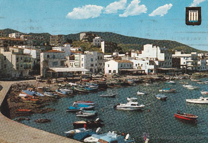Postcards: N. 17 - PORT DE LLANSA (COSTA BRAVA). VISTA PARCIAL PUERTO. COMERCIAL ESCUDO DE ORO.