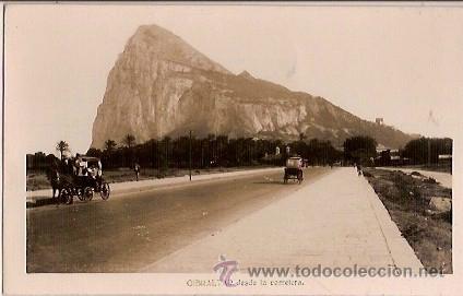 Postales: ANTIGUA POSTAL GIBRALTAR DESDE LA CARRETERA - Foto 1