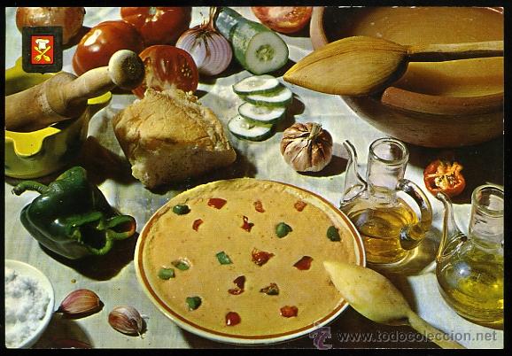 Postais: N&ordm; 36 Gazpacho Andaluz. Comercial Escudo de Oro.