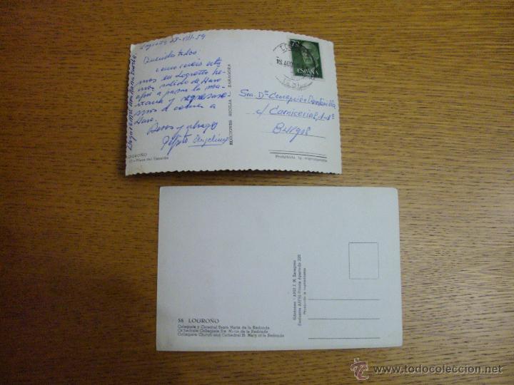 Postales: lote postales antiguas logro&ntilde;o - Foto 2