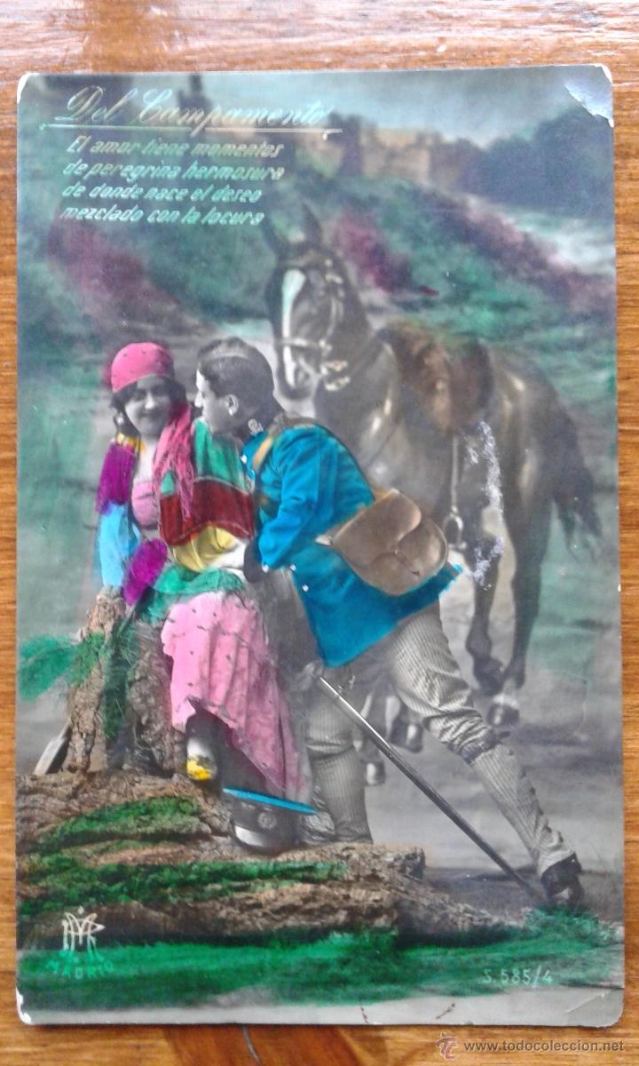Cartoline: BONITA POSTAL COLOREADA EL CAMPAMENTO. SIN ESCRIBIR