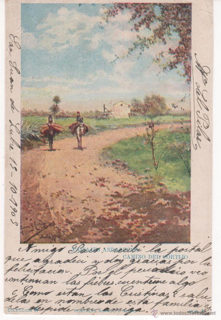 Postkarten: Antigua Postal Paisajes de Andalucia : Camino del Cortijo. Foto ver  reverso