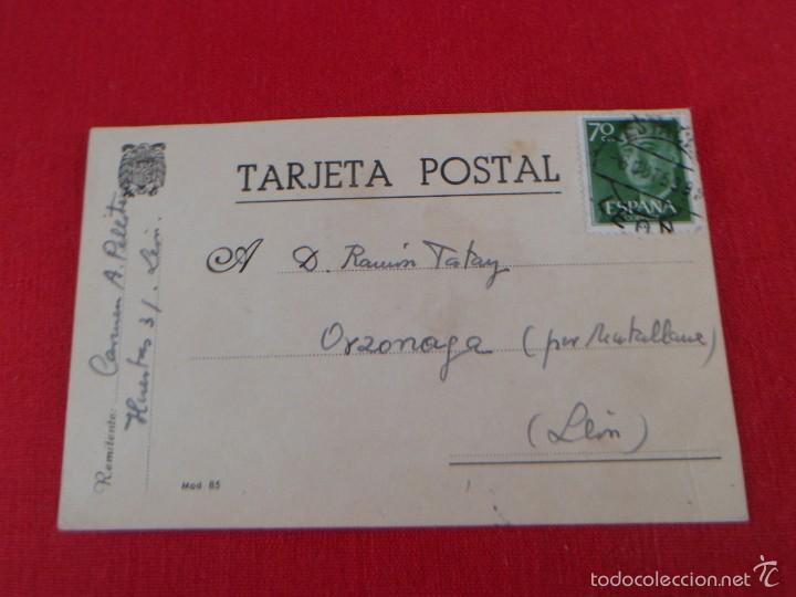 Postales: POSTAL DE LEON A LEON ESCRITA EN 1959 - Foto 1